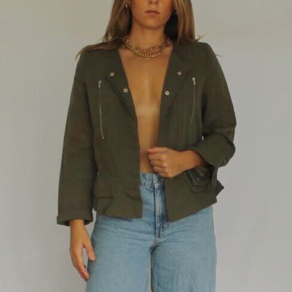 Green Claudie Pierlot Utility Jacket
